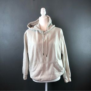 H&M Women's Nude Cream Basic Hoodie Sweatshirt M